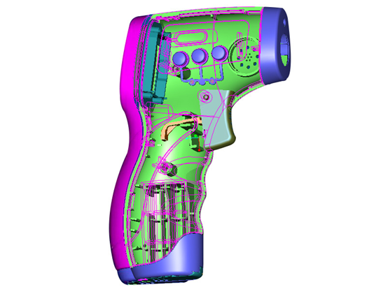 體溫槍殼體配合度之三坐標(biāo)測(cè)量方案(圖1) 體溫槍殼體配合度之三坐標(biāo)測(cè)量方案(圖1)